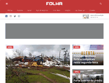 Tablet Screenshot of folhadonoroeste.com.br